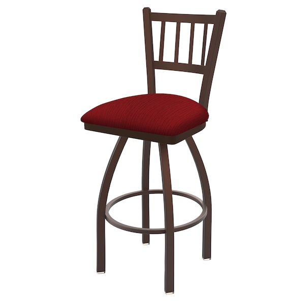 25" Swivel Counter Stool, Bronze Finish, Graph Ruby Seat